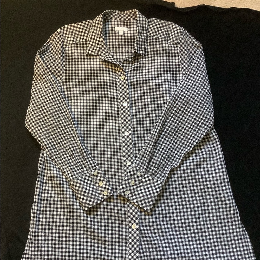 Textured Gingham Button Down Tunic. - image 6